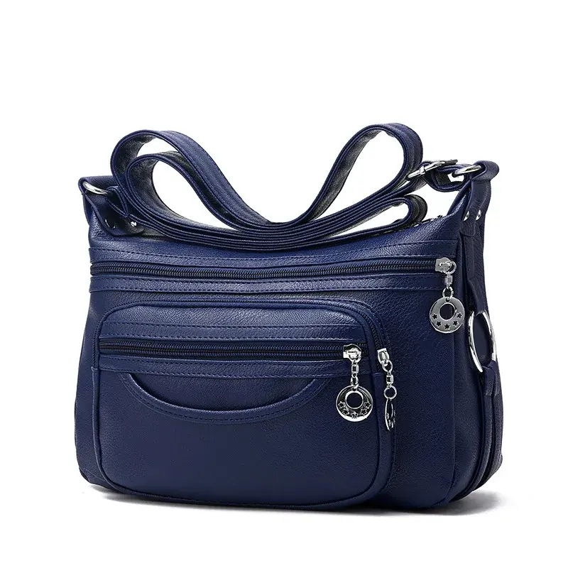 Soft leather shoulder bag new middle-aged mother bag casual crossbody bag for middle-aged and elderly women purses and handbags