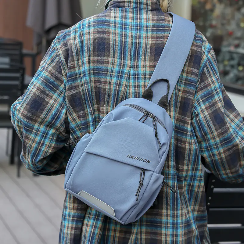 Breast bag men's casual messenger bag versatile shoulder bag student fashion sports small backpack crossbody bags for women