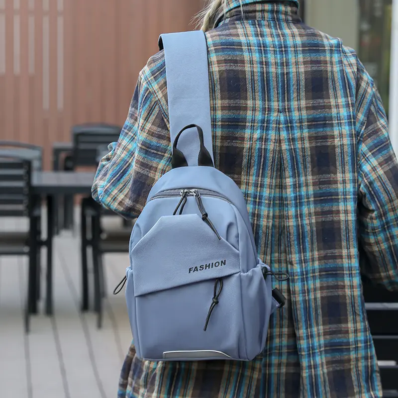 Breast bag men's casual messenger bag versatile shoulder bag student fashion sports small backpack crossbody bags for women