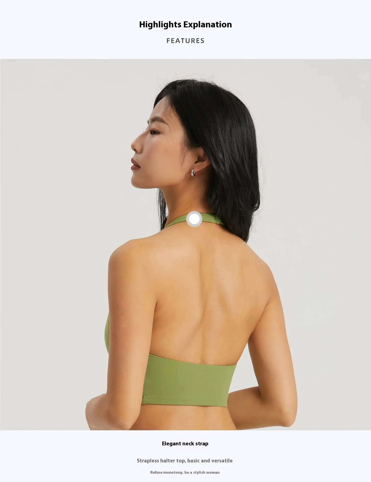 Neck sports underwear fixed cup nude yoga vest beautiful back gather fitness underwear bra women's sports bra