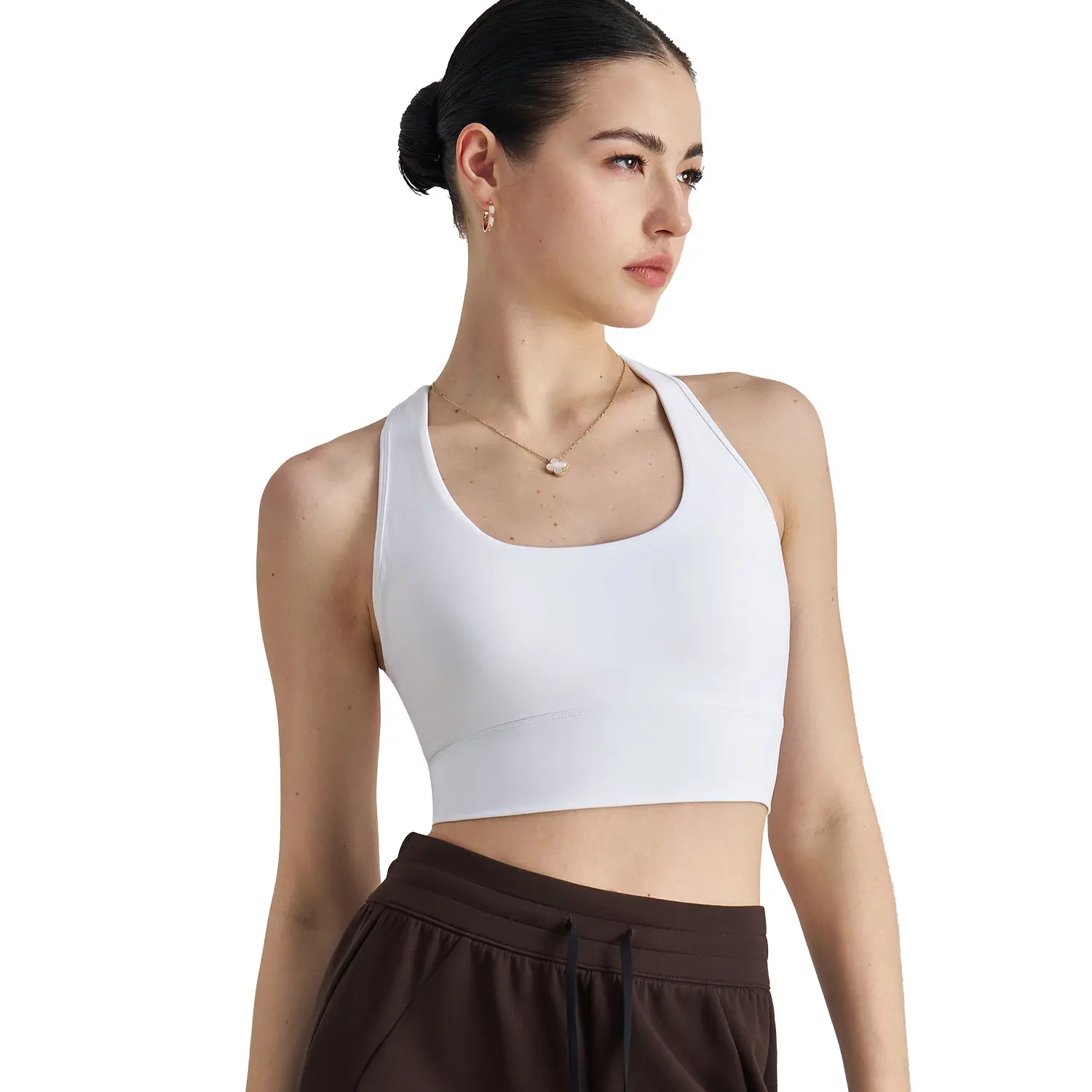 Yoga vest women with chest pad sports underwear top shock absorption running training belly fitness bra sports bra