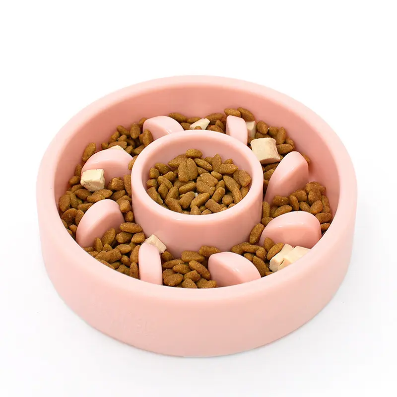 Le Youpai hot-selling pet slow food bowl dog bowl anti-knock cat bowl anti-choking aid digestion plastic pet slow food bowl