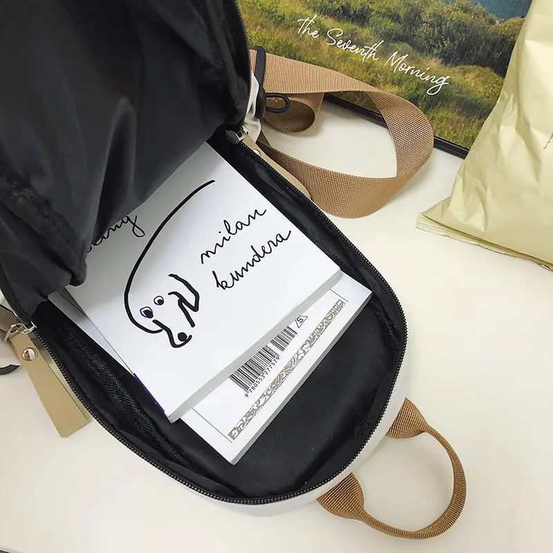 Large capacity breast bag men's versatile shoulder bag canvas messenger bag leisure sports backpack canvas bag