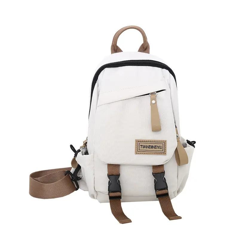 Large capacity breast bag men's versatile shoulder bag canvas messenger bag leisure sports backpack canvas bag