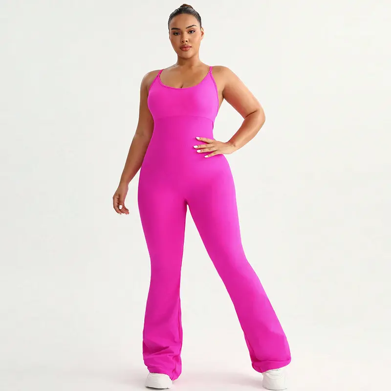 Large size one-piece yoga suit high elastic with chest pad hip lift seamless sports fitness onesie sport set women yoga set