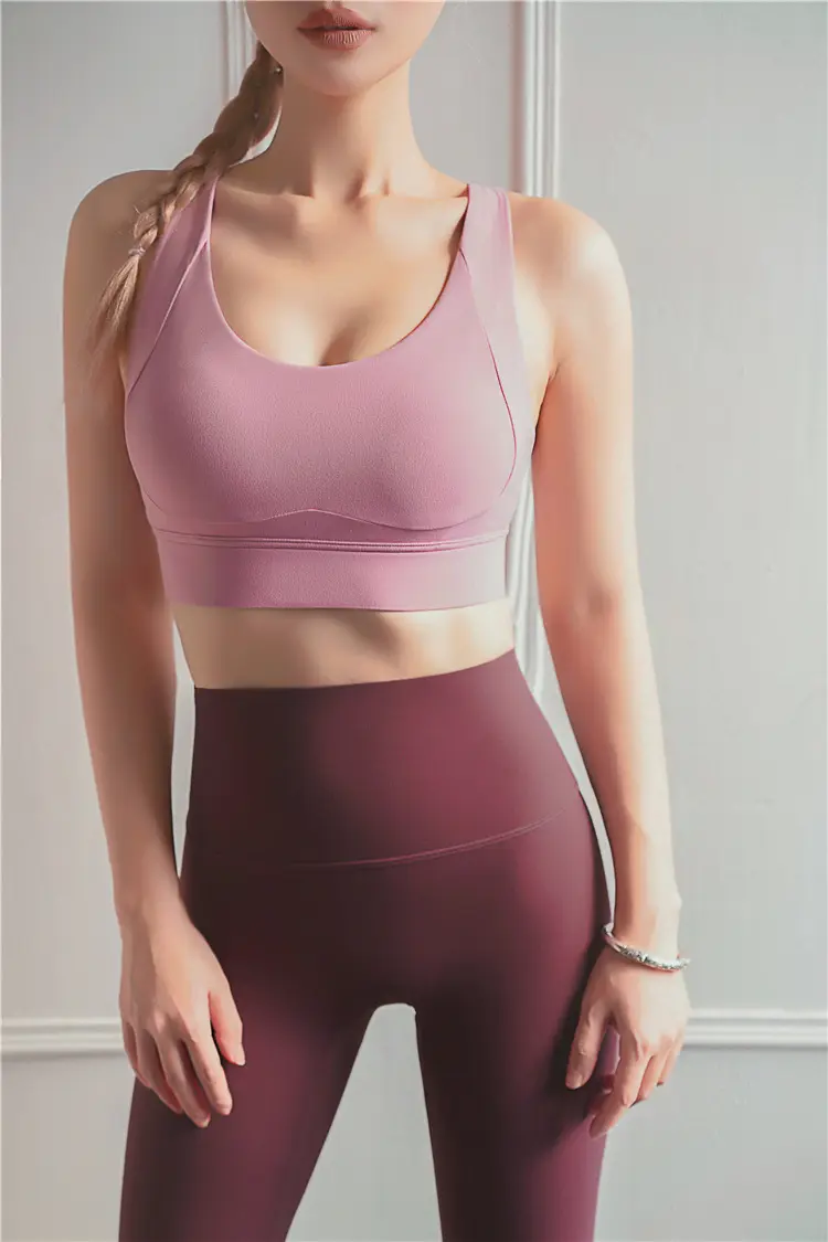 Yoga underwear women's wear shock-absorbing sports vest buckle back fitness bra yoga clothes sports bra