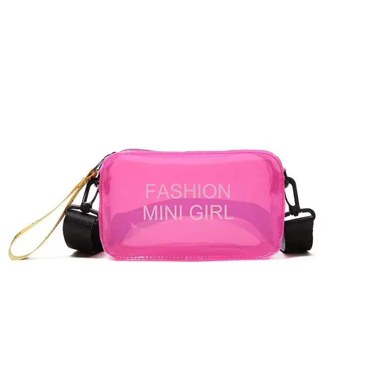 PU shoulder bag Zipper car suture single shoulder crossbody small square bag artificial leather transparent crossbody bag