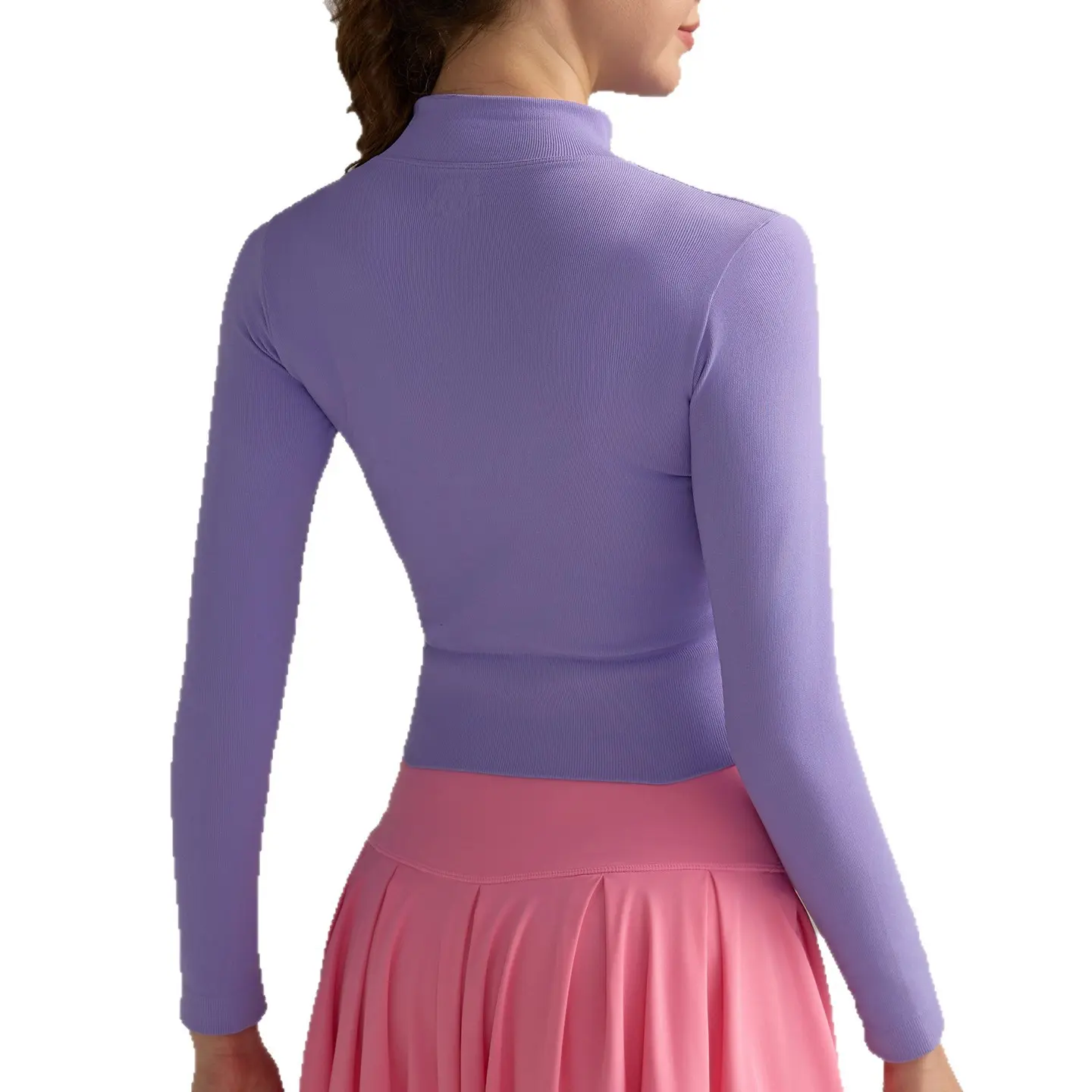 Long Sleeve Yoga Jacket with Zipper Quick Drying Breathable Fitness Top High Skinny Sports Yoga Clothes Yoga Tops Women