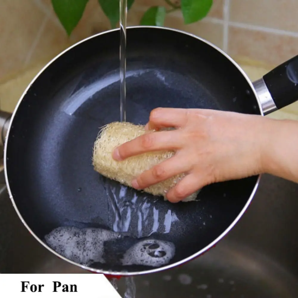 Natural Loofah Luffa Sponge Long Ecological Planting Body Shower Sponge Non-stick Good Absorbency Dish Towel Bath Kitchen Supply