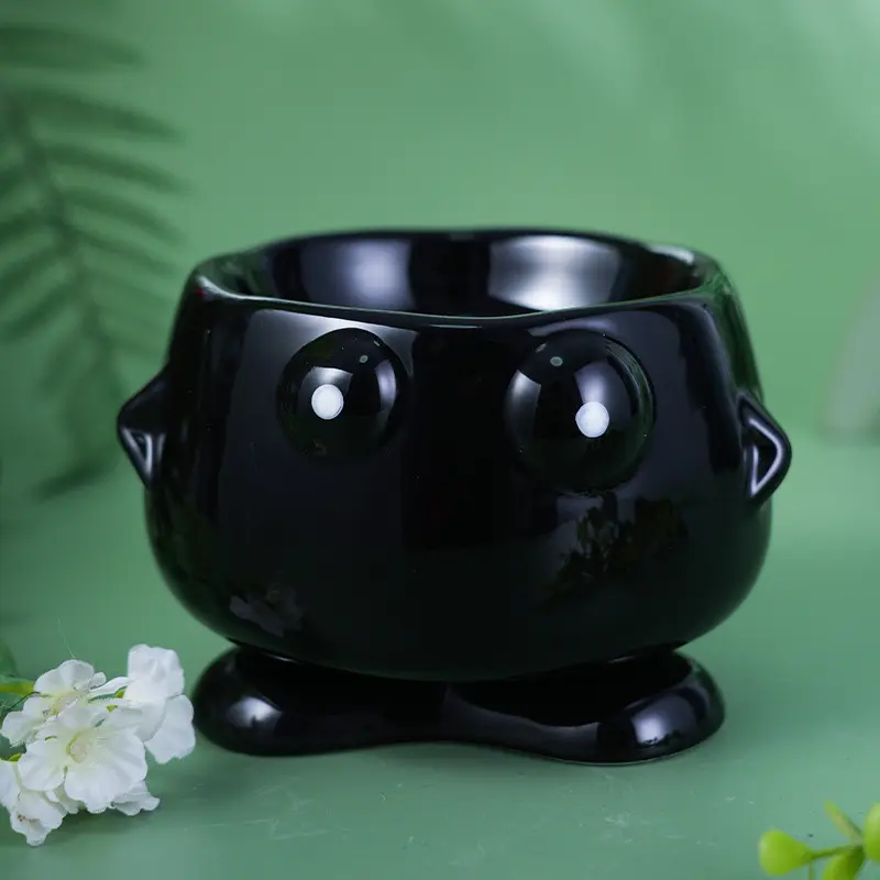Cat pet tall food bowl cute cat food basin protection cervical spine drinking bowl dog pet supplies