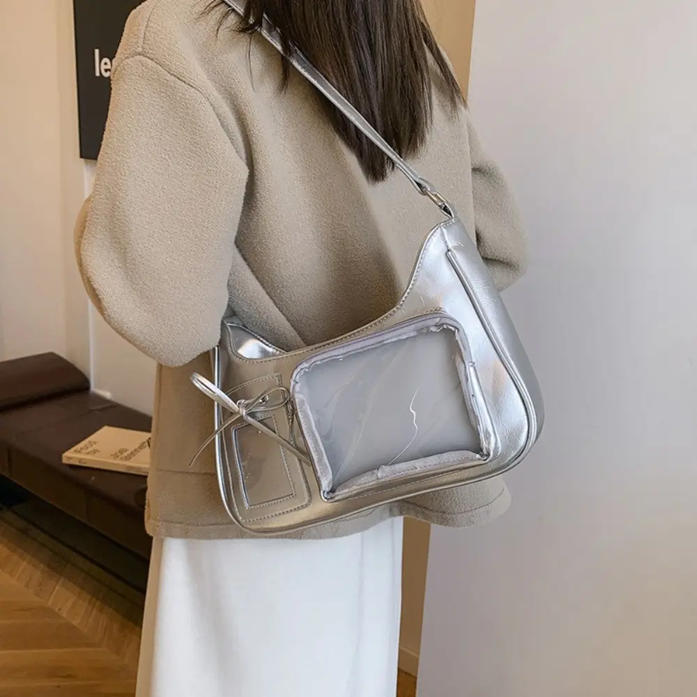 Harajuku Shoulder Bag DIY Women Korean Transparent Ita Bag School Crossbody Bag Female Japanese Designer Preppy Handbag