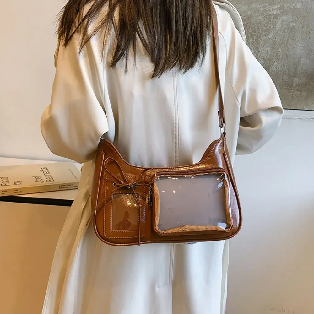 Harajuku Shoulder Bag DIY Women Korean Transparent Ita Bag School Crossbody Bag Female Japanese Designer Preppy Handbag