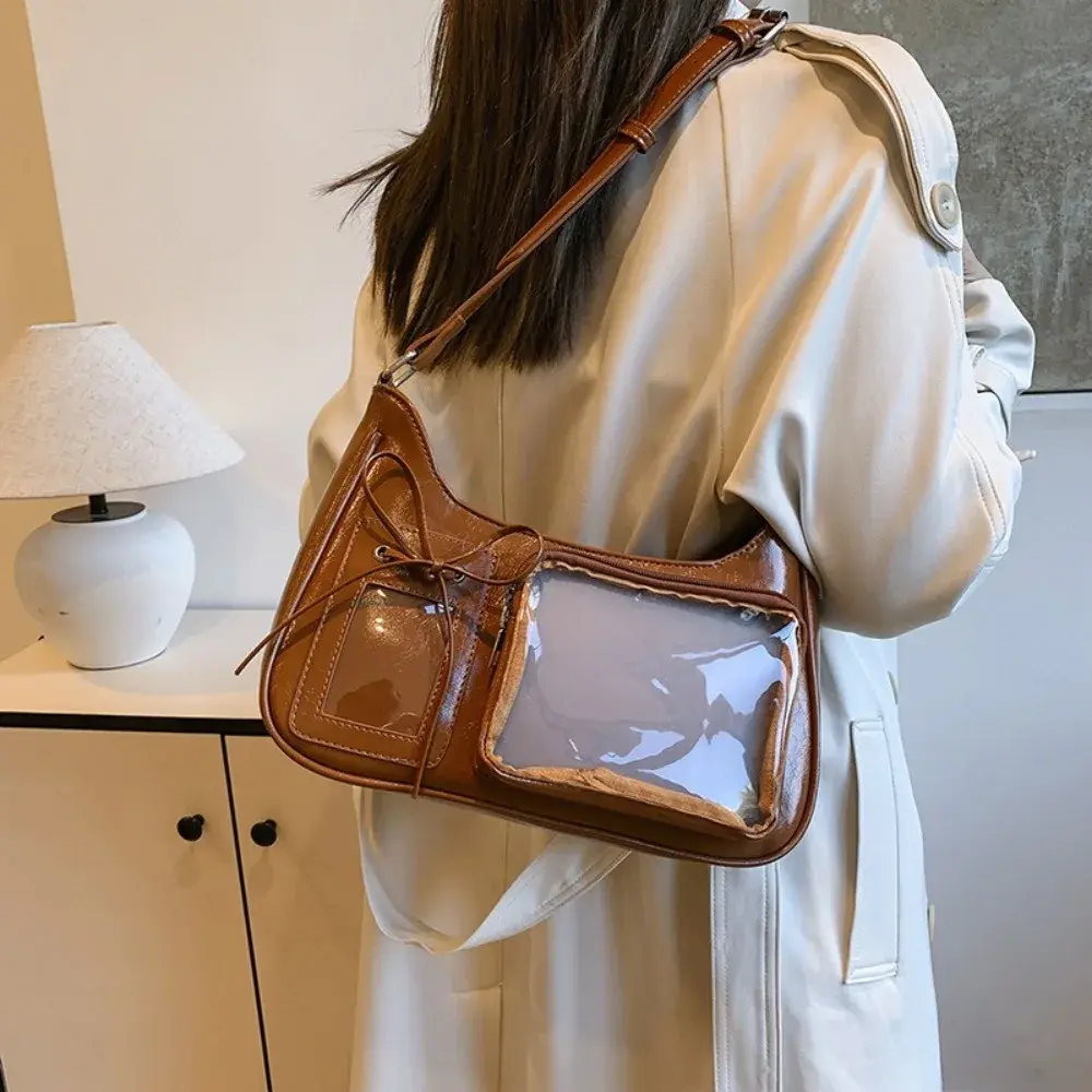 Harajuku Shoulder Bag DIY Women Korean Transparent Ita Bag School Crossbody Bag Female Japanese Designer Preppy Handbag