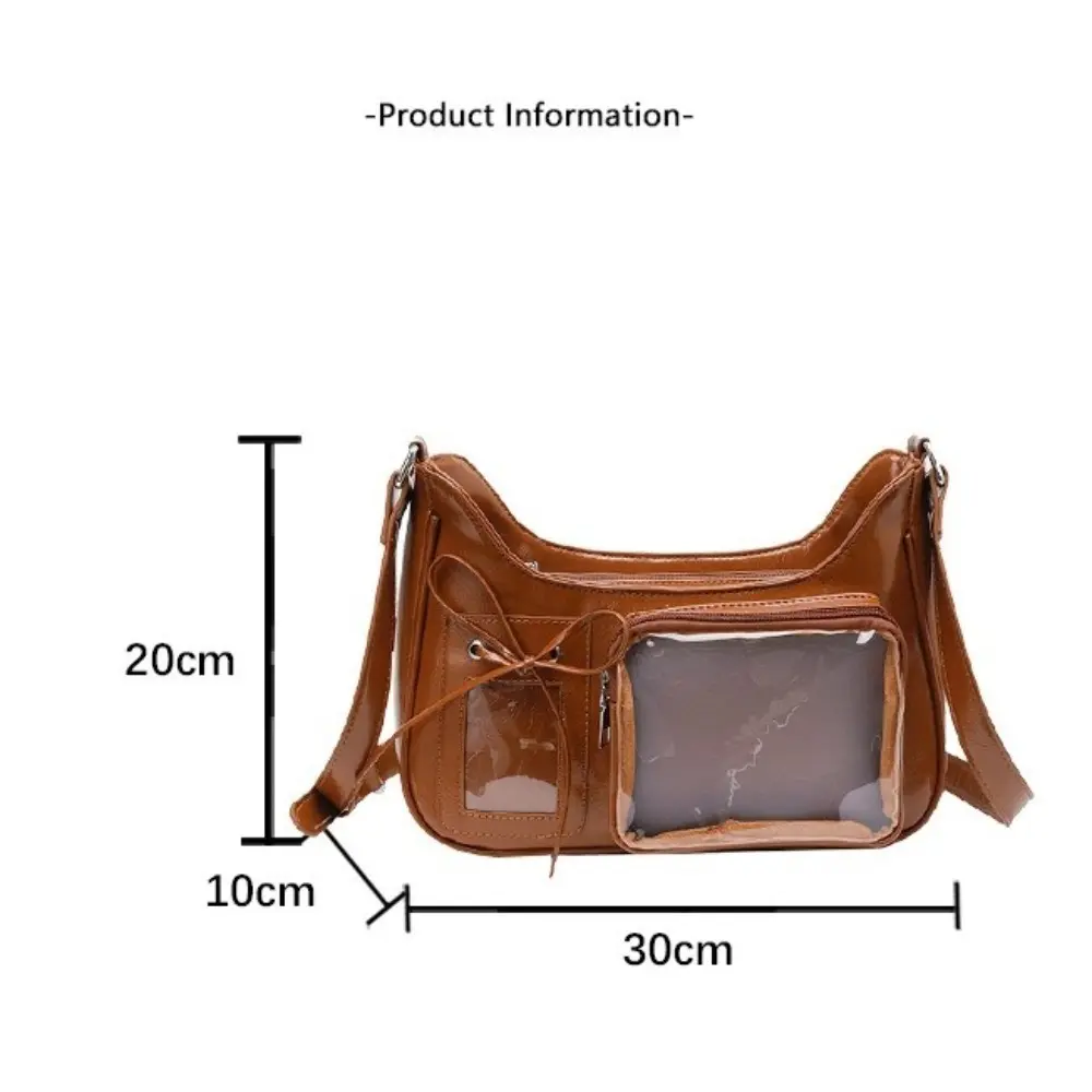 Harajuku Shoulder Bag DIY Women Korean Transparent Ita Bag School Crossbody Bag Female Japanese Designer Preppy Handbag