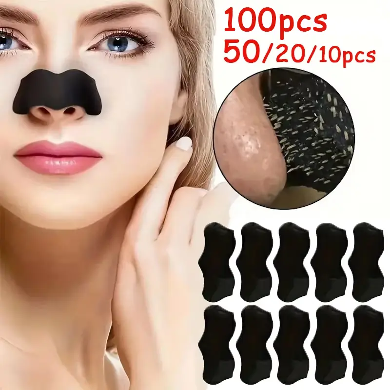 10-100PCS Nose Blackhead Remover Mask Shrink Sticker Black Dots Strips Nose Deep Cleansing Cleaner Skin Care