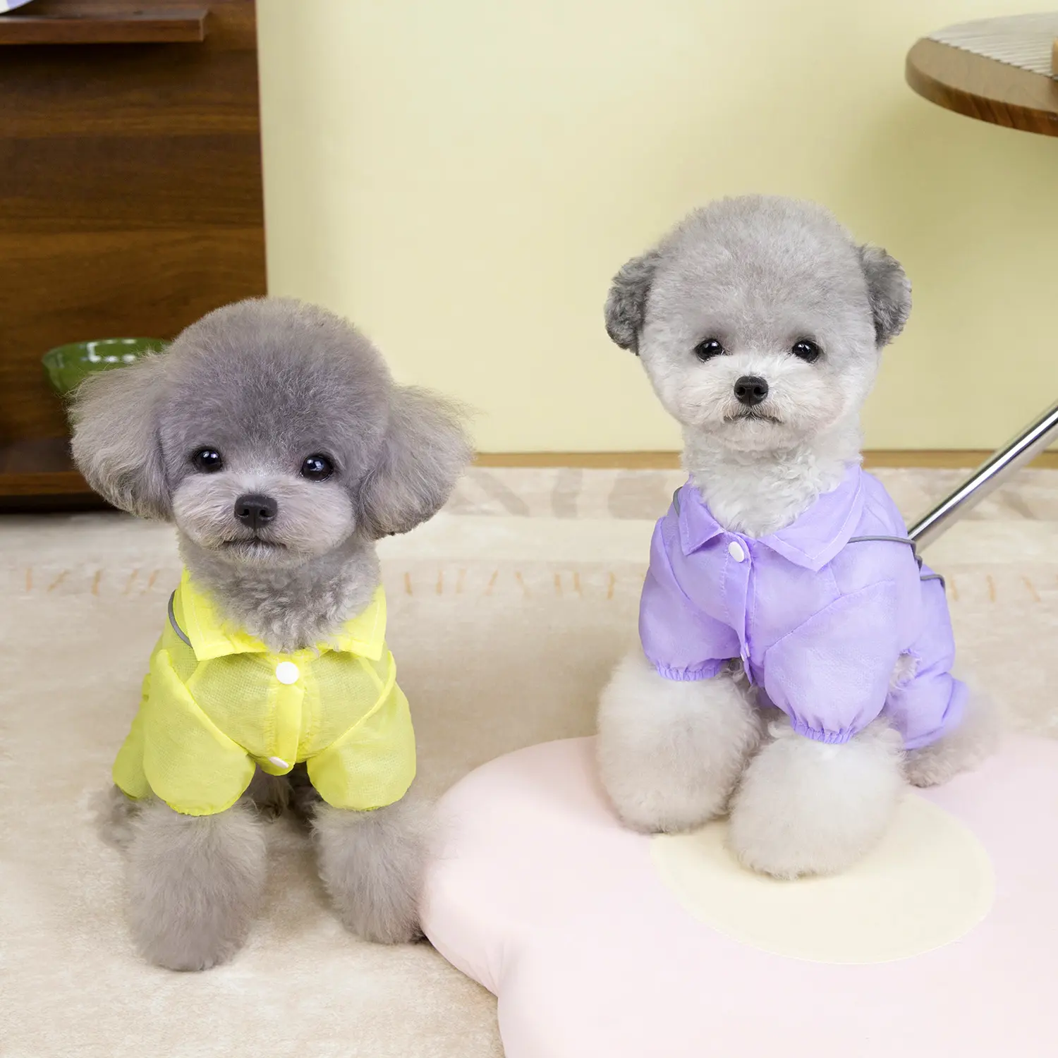 Pet four-legged outdoor sunscreen clothing UV-resistant breathable ice silk teddy small dog pet dog traction clothing