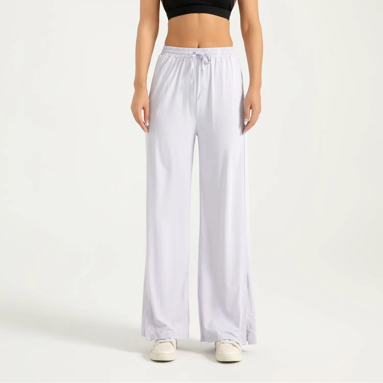 Juyitang sunscreen high-waisted wide-leg pants women's high elastic nude ice-sensitive anti-ultraviolet micro-pull sweatpants