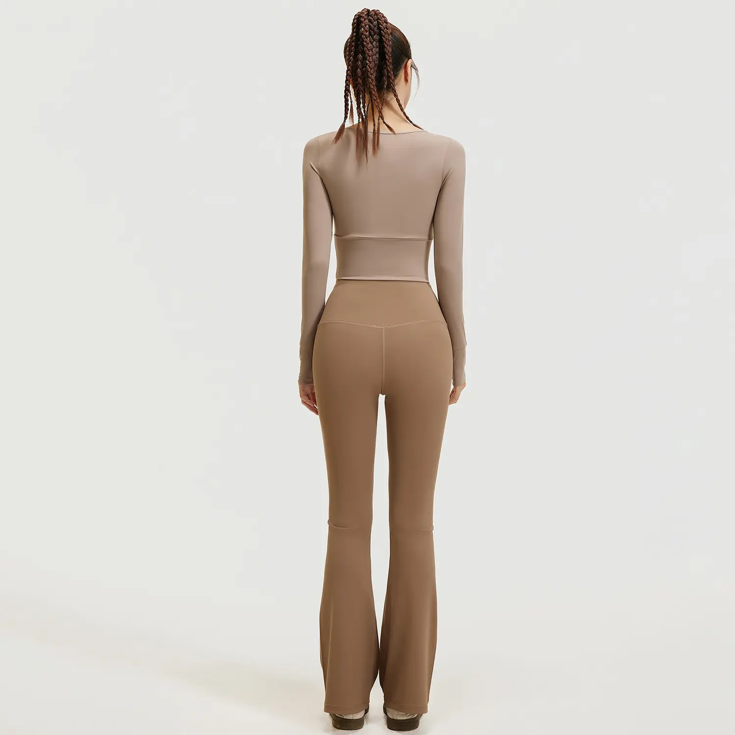 Juyatang Naked Sense Traceless Set Skinny Yoga Clothing Set High Waist Sports Fitness Clothing Set