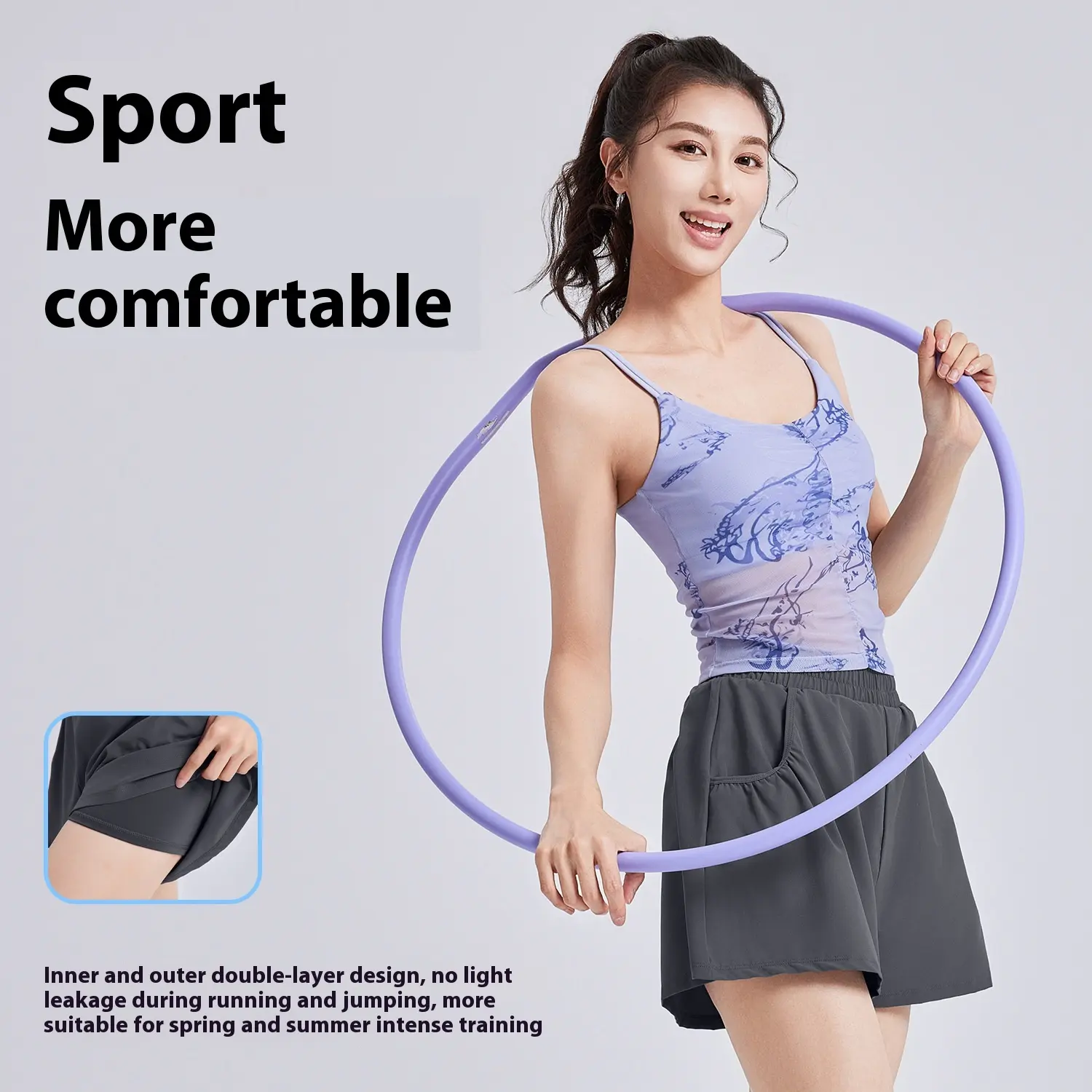 Juyitang's new national style printed suspender yoga suit set women's integrated fixed cup sports fitness suit