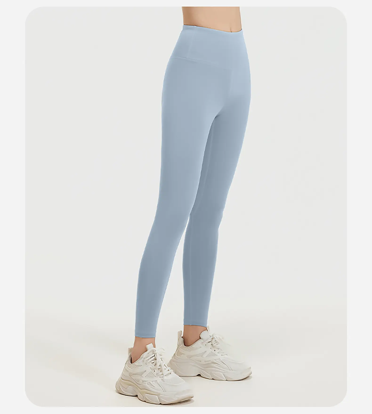 Juyatang nude elastic yoga pants high waist hip lift sports fitness trousers belly women