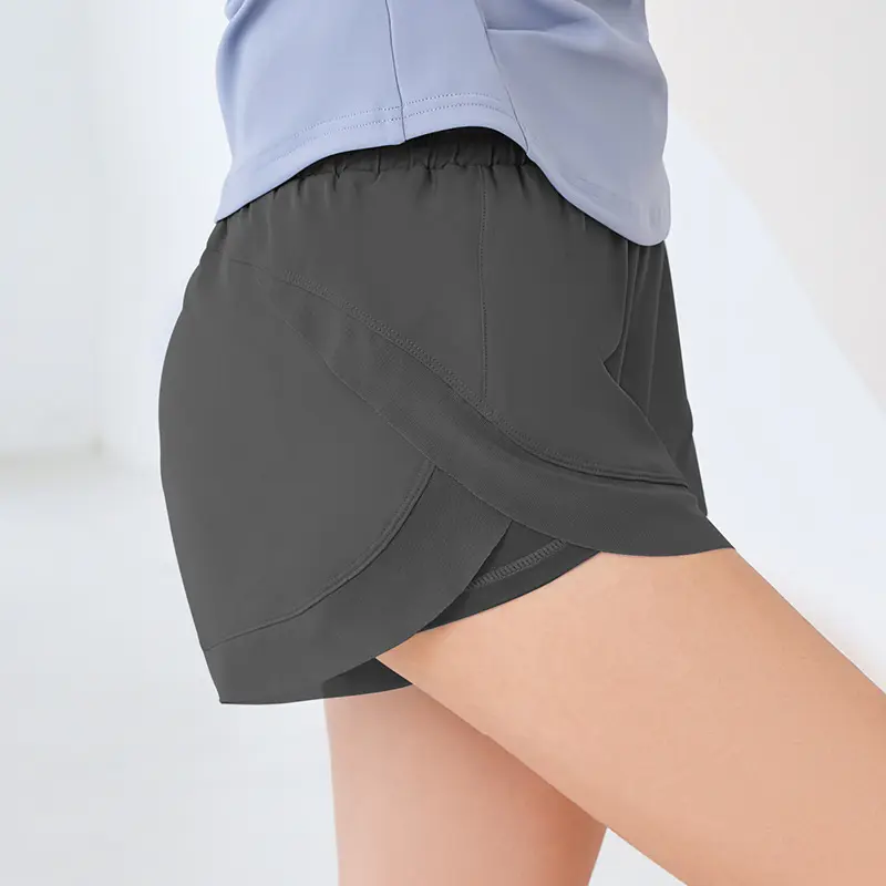 Juyitang mesh shorts peach sports fitness shorts seamless nude pocket yoga shorts women