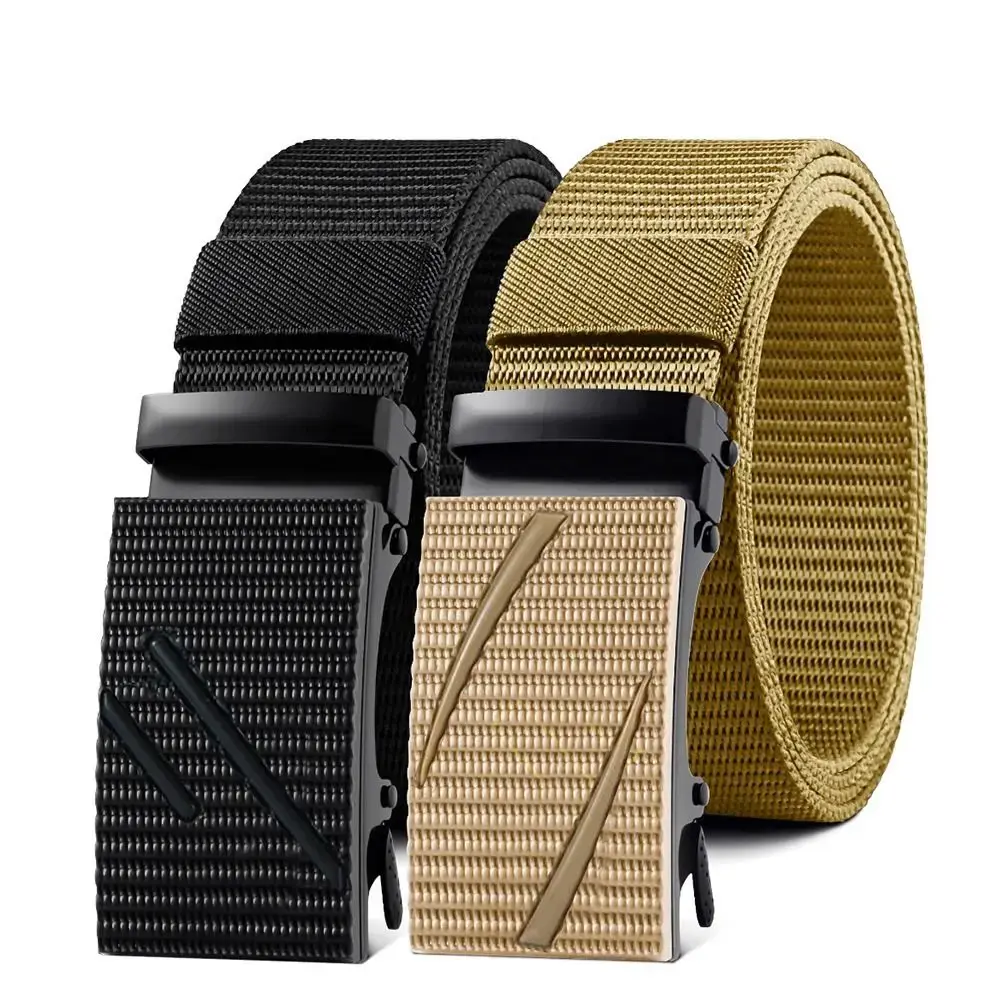 Men Nylon Belt Alloy Buckle Breathable Elastic Belts Men Cowboy Designer Belt Outdoor Casual Tactical Waistbelt Gifts