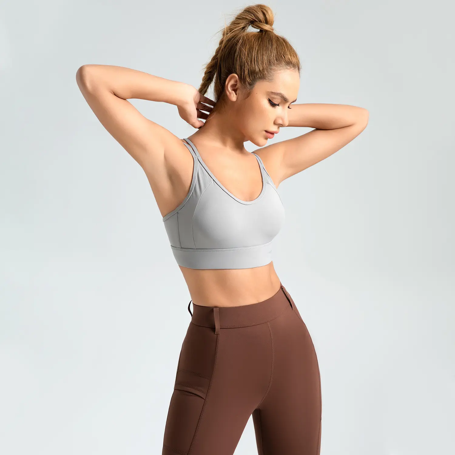 Cross Back Sports Underwear Shoulder Straps Bra Back Buckles Collect Breasts Yoga Underwear