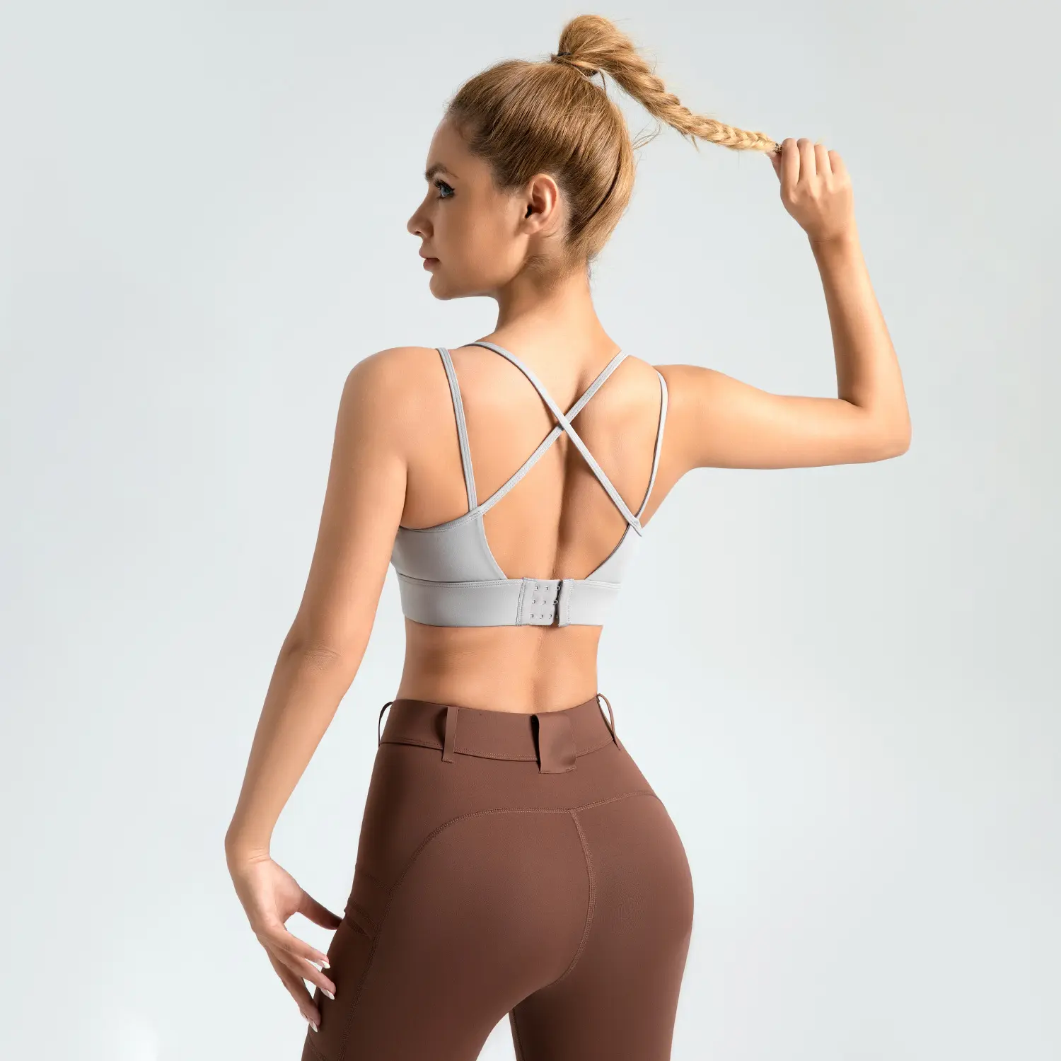 Cross Back Sports Underwear Shoulder Straps Bra Back Buckles Collect Breasts Yoga Underwear
