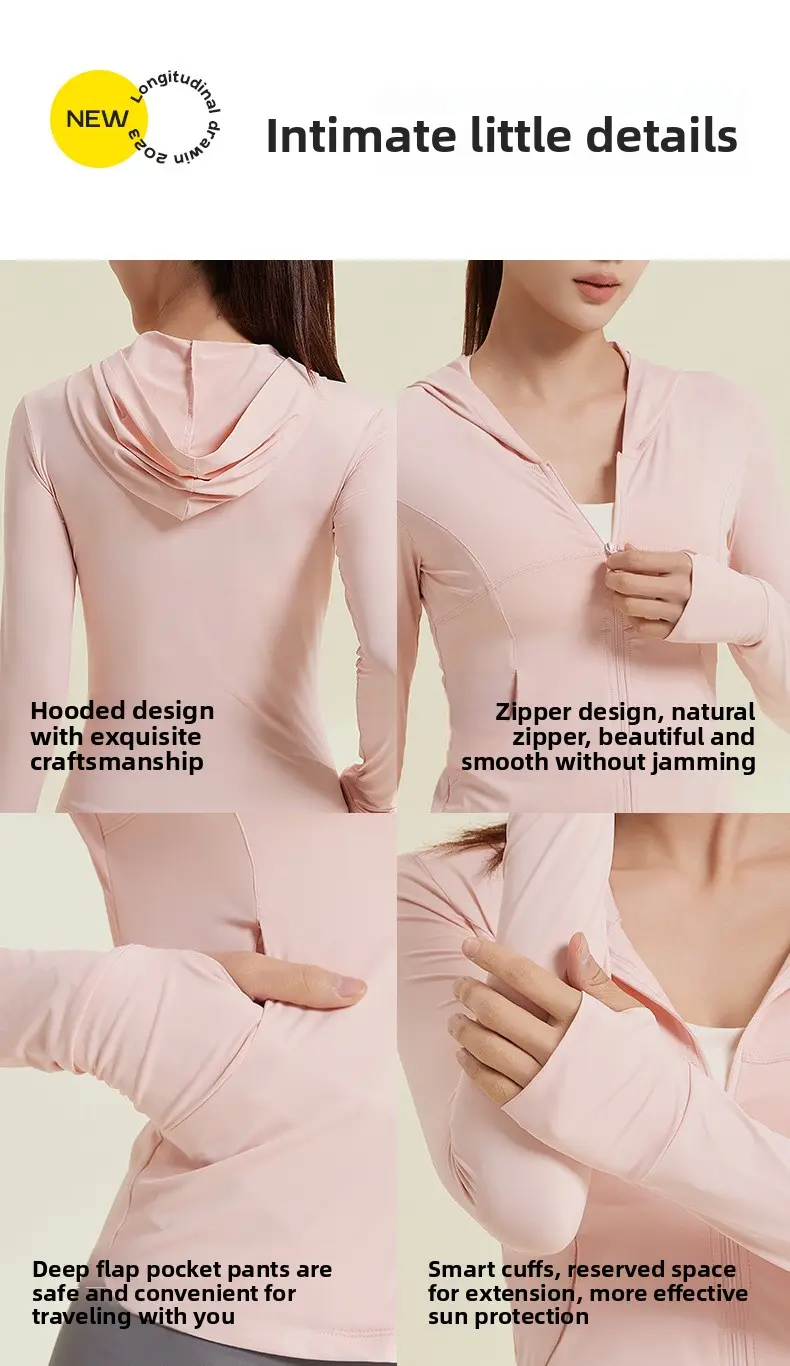 new UPF50 + light and thin sunscreen clothing, women's breathable anti-ultraviolet ice-sensitive hooded sunscreen clothing