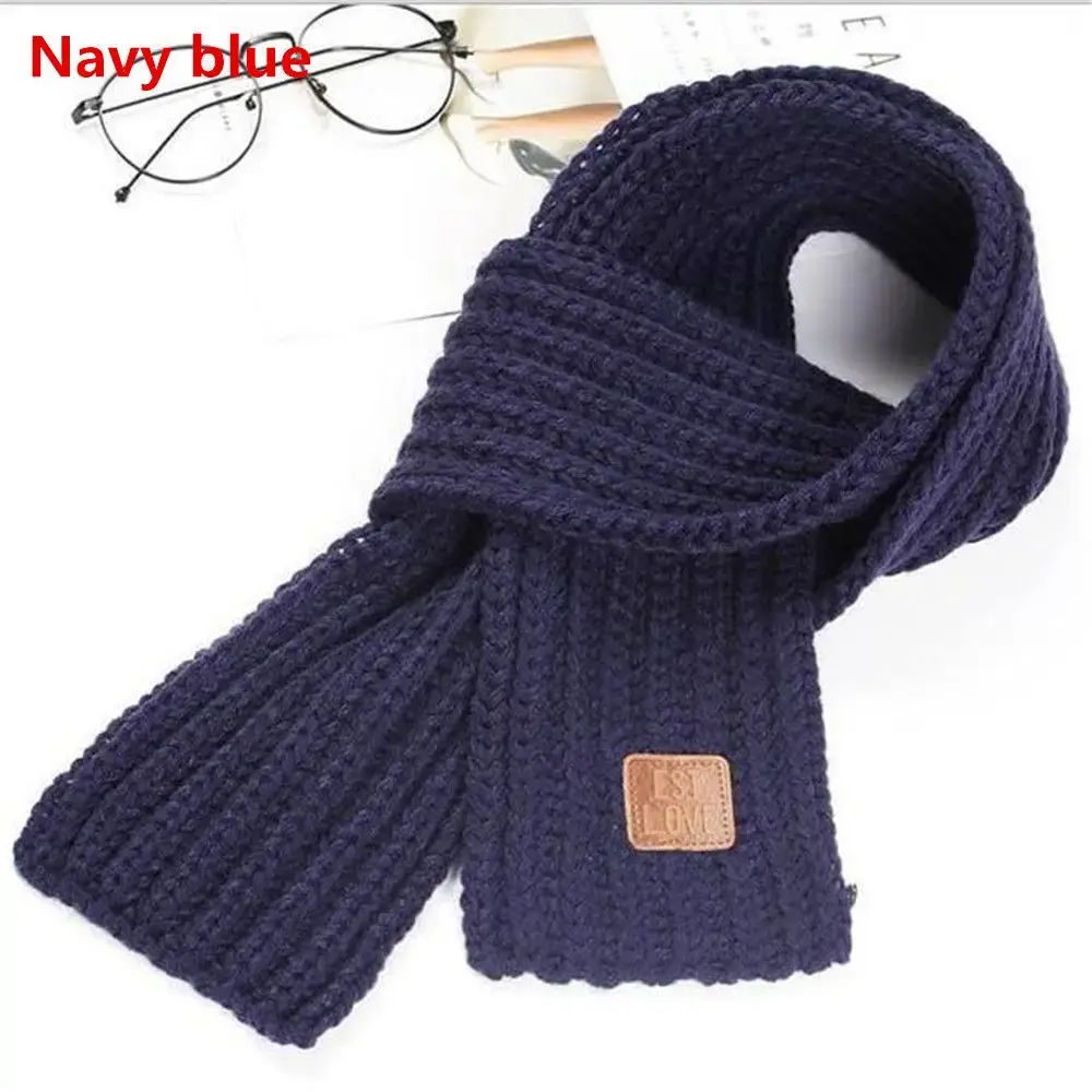Fashion Boy Girl Winter Warm Scarf Knitting Wool Children Neck Warmer Wrap Outdoor Soft Neck Cover Windproof Neck Protection