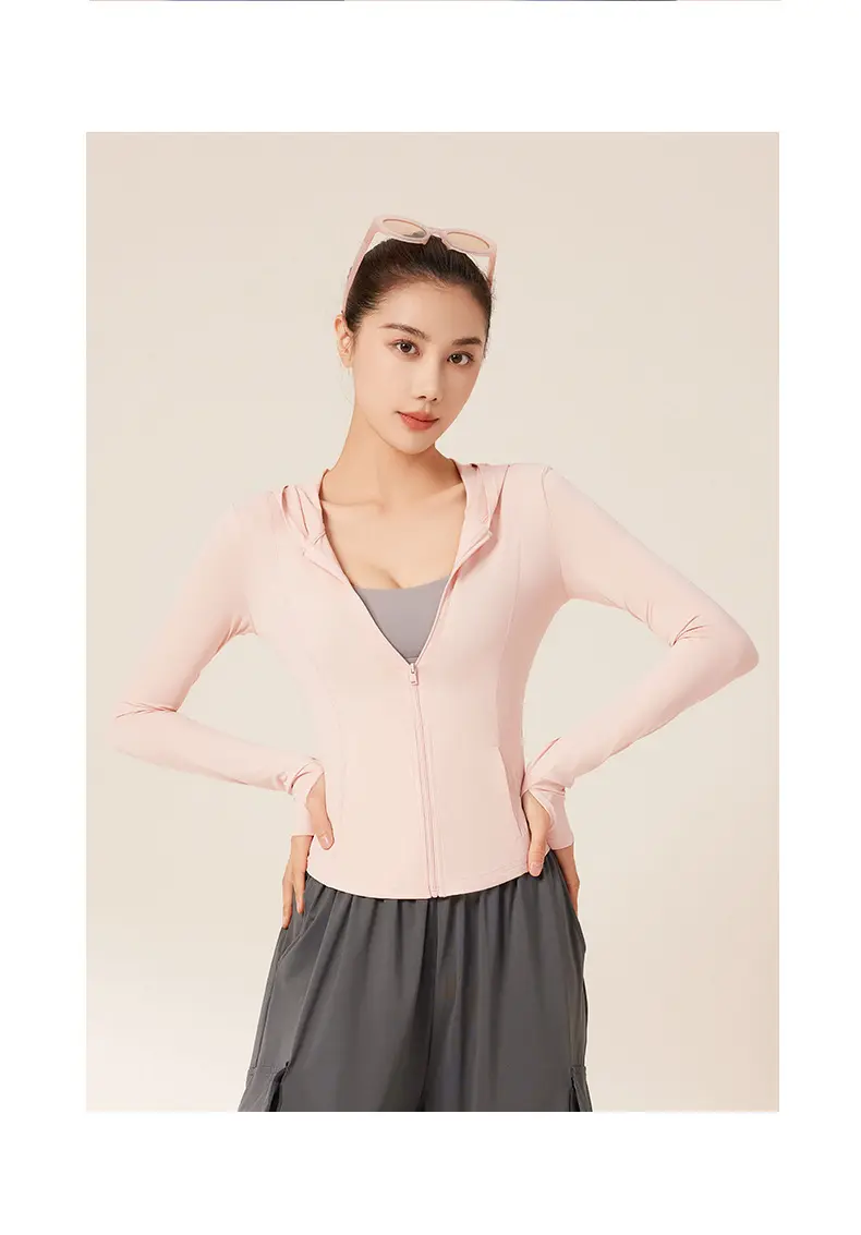 Juyitang summer original yarn UV protection sunscreen jacket Thin outdoor skin clothing Hooded sunscreen clothing Women