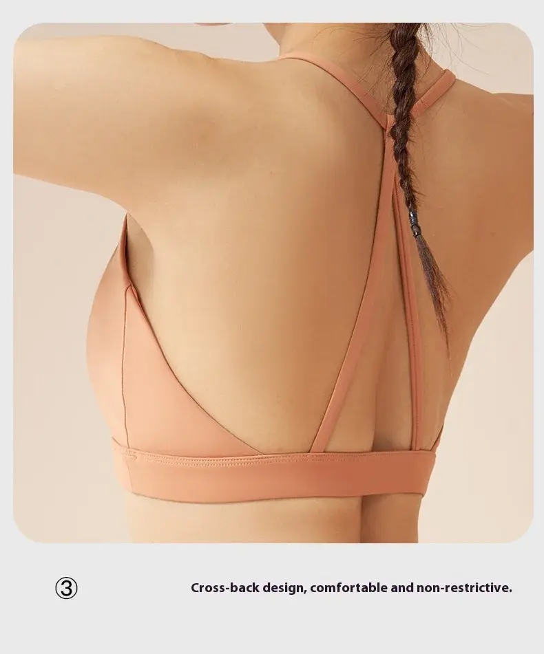 Juyitang integrated neck-hanging women's bra fitness yoga back sports underwear