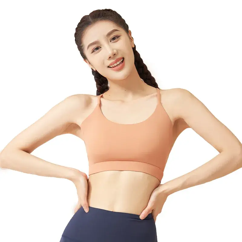 Juyitang integrated neck-hanging women's bra fitness yoga back sports underwear