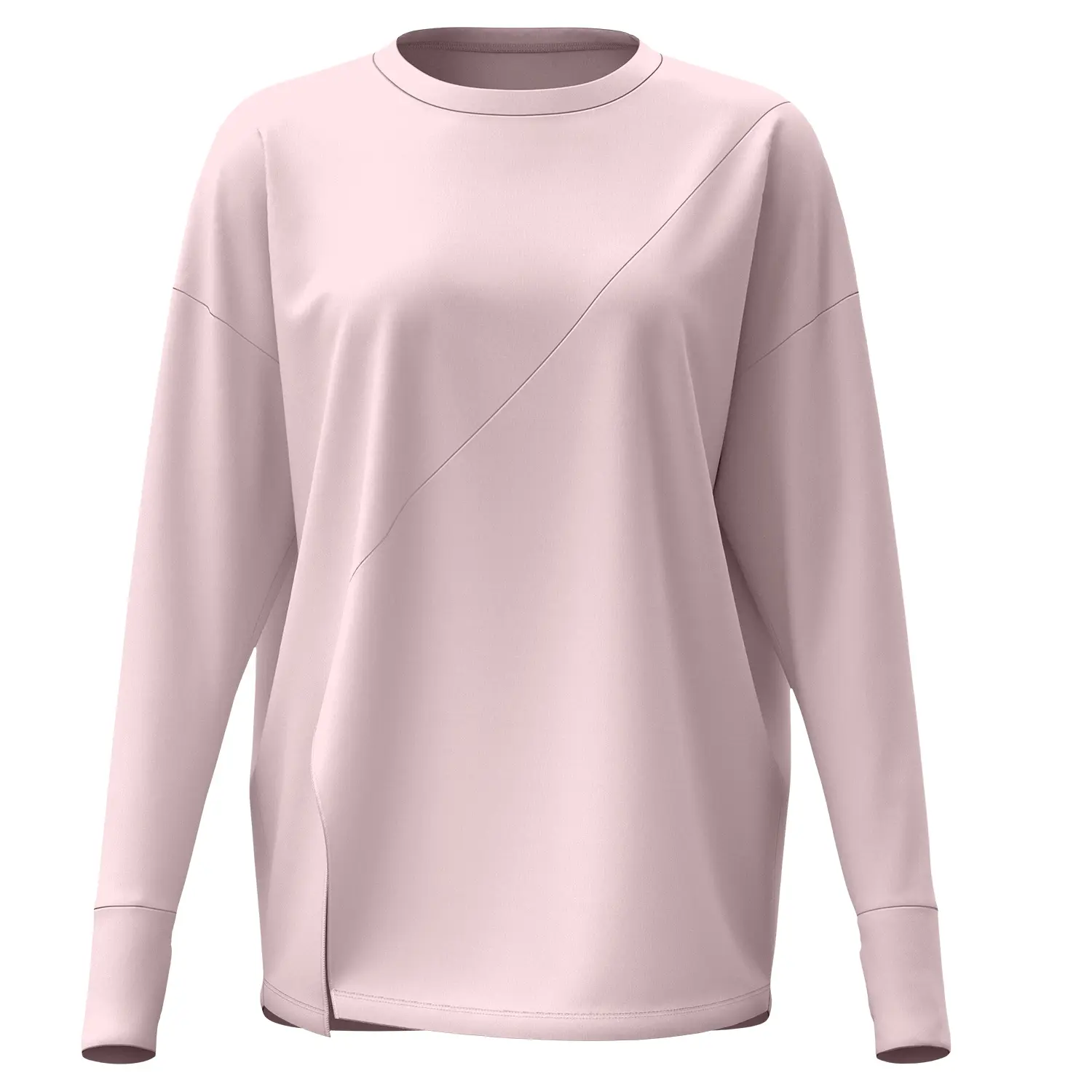 Juyitang new split loose yoga clothes long sleeves women's sports running training fitness clothes top fitness femme