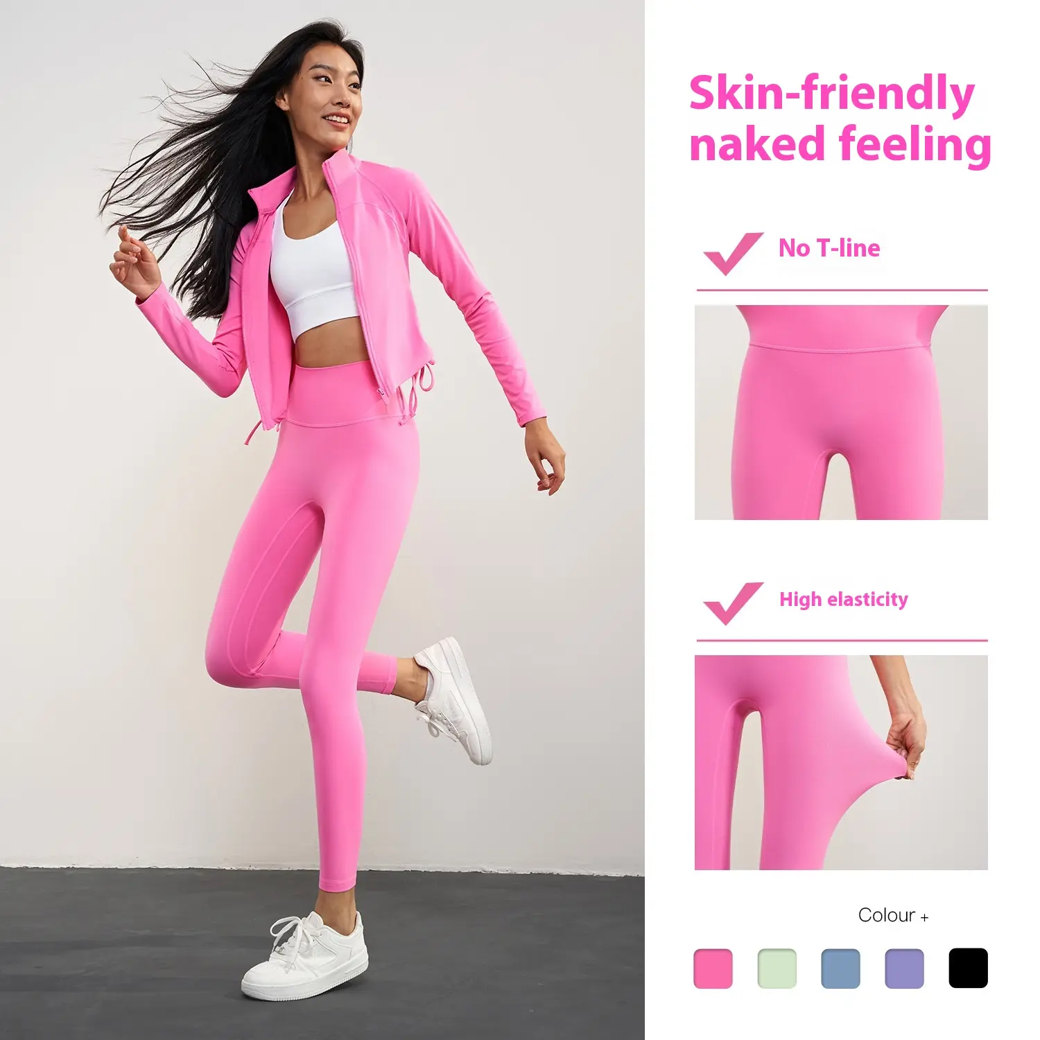 Naked feeling no size high waist yoga pants women seamless sports leggings sports women fitness