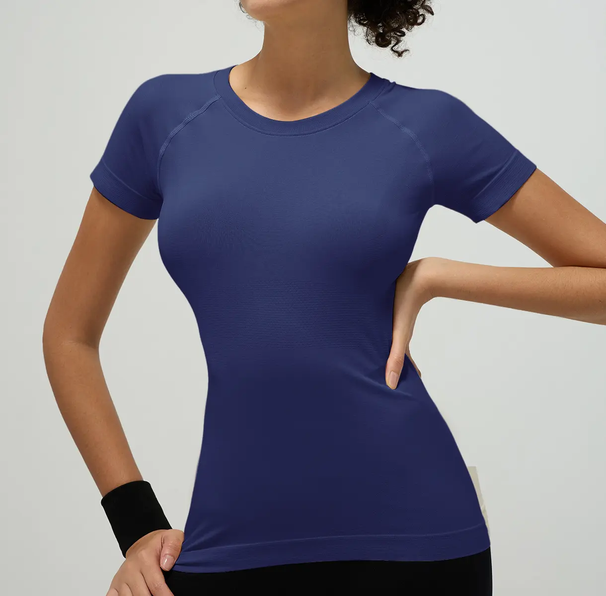 Quick Drying Thin Sleeve Yoga Breathable Top Sports Slim Fit Women's Gym Top Workout Tops for Women Yoga Tops Women