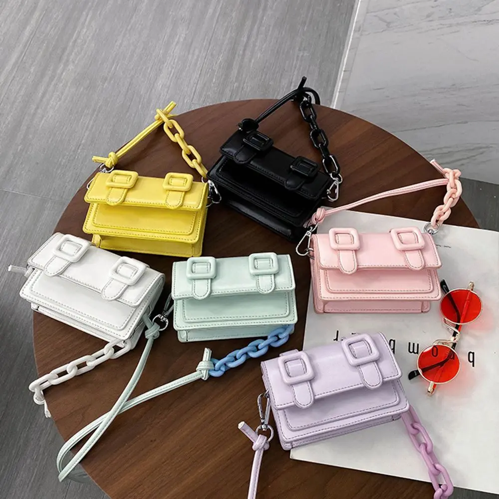 Mini Small Messenger Bags Women Girl Chain Purse PU Leather Handbag Ladies Girl Crossbody Bags Shoulder Bag
