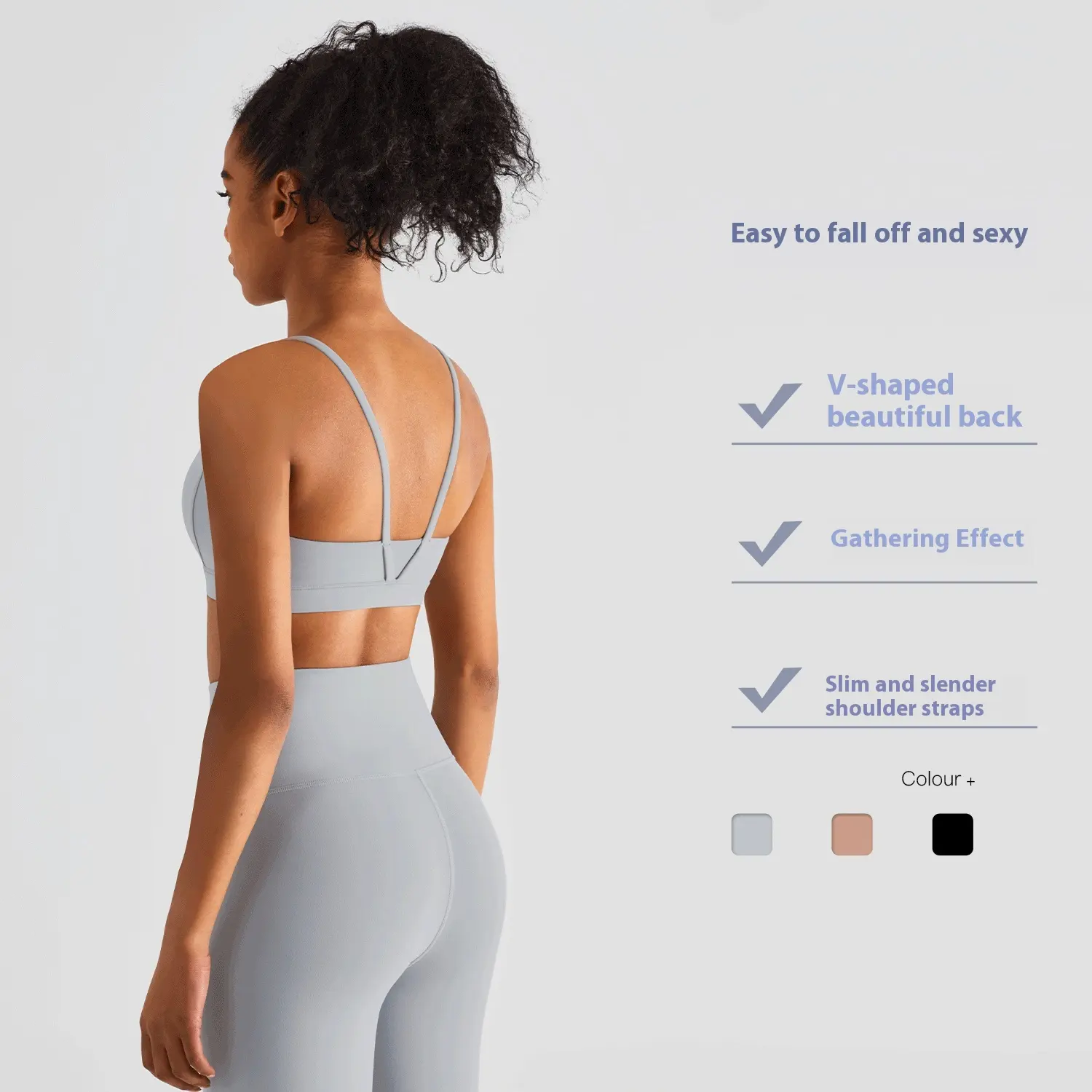 Sports underwear yoga vest slender shoulder suspenders gather beautiful back fitness bra top women's sports bra