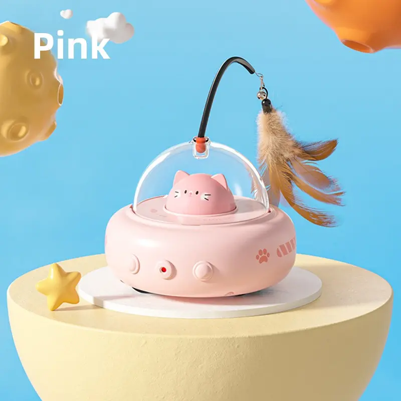 Intelligent automatic cat-teasing toy Self-amusement electric sensing cat toy feather cat-teasing stick Pet supplies
