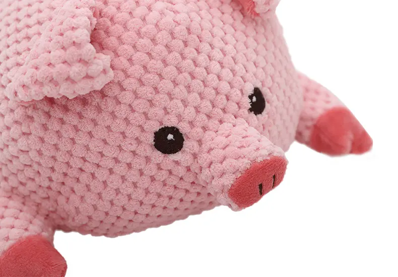 Plush sounding pink pig dog toy teething bite-resistant pet puppy puppy Teddy Corgi is a fun-loving bear