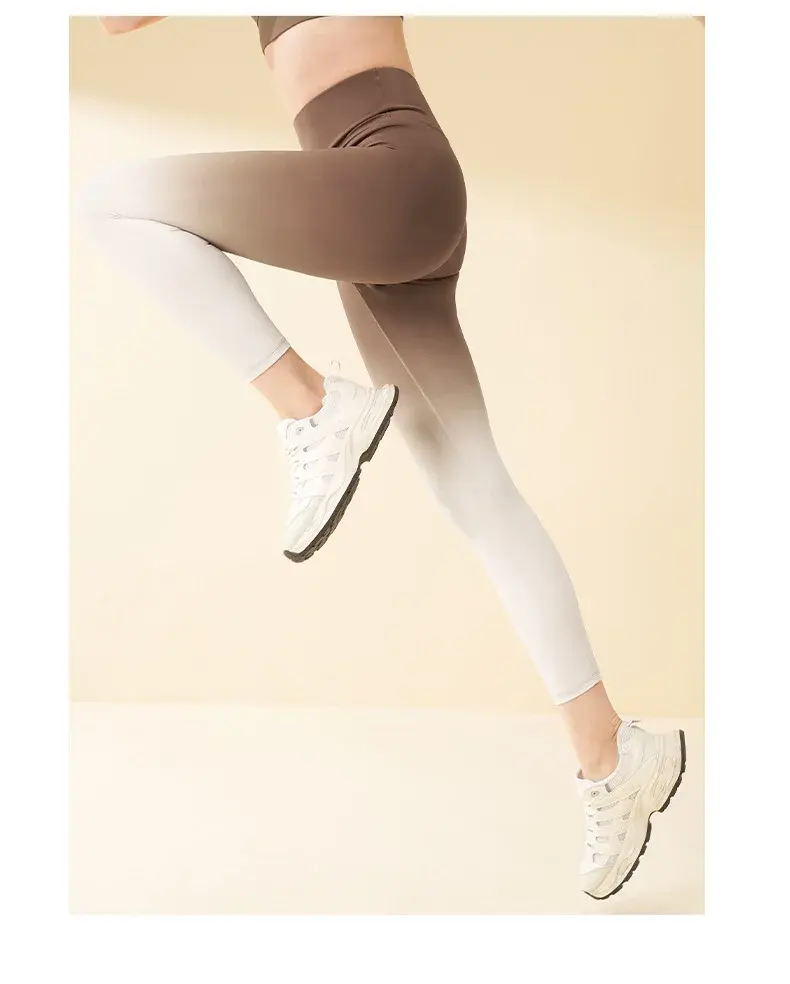 gradual change yoga pants high waist hips belly high elastic shaping cloud feeling no embarrassment line fitness pants women