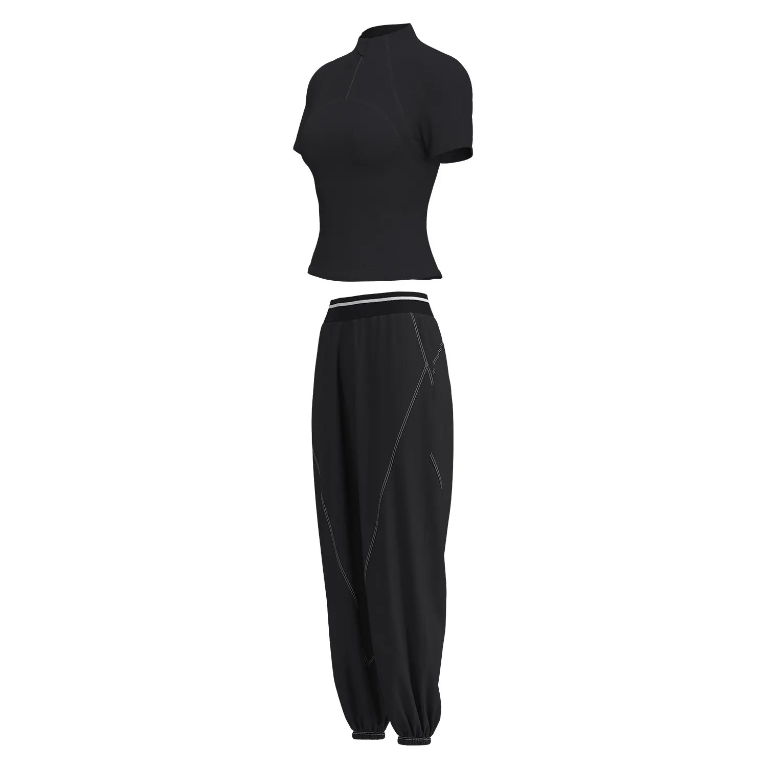 Juyitang outdoor running leisure suit new spring and autumn morning running fitness suit breathable shaping sports suit women