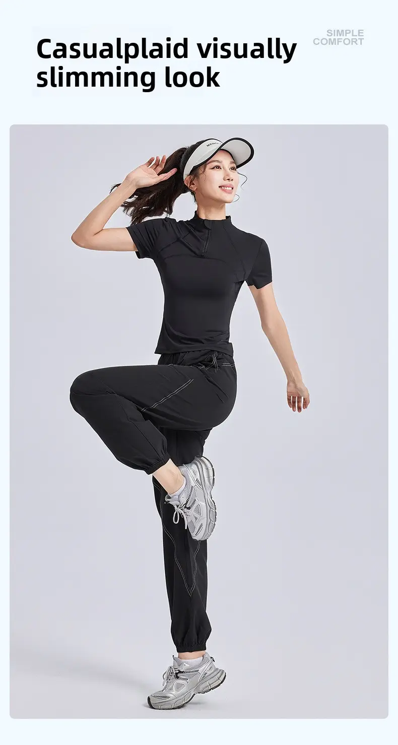 Juyitang outdoor running leisure suit new spring and autumn morning running fitness suit breathable shaping sports suit women