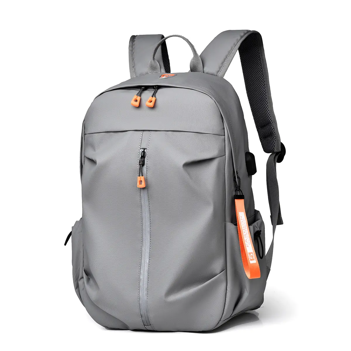 Backpack casual simple large capacity men waterproof splash backpack including USB shoulder