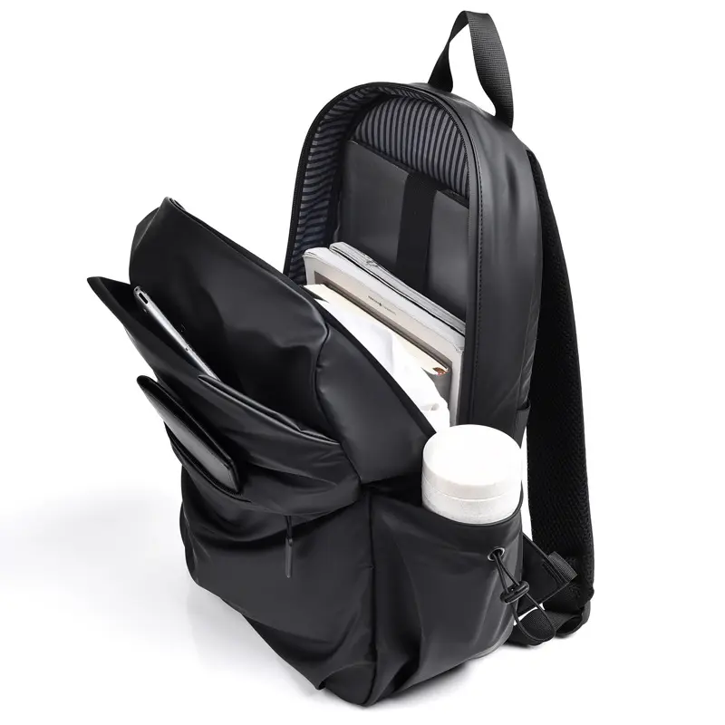 Computer backpack stylish simple solid color travel backpack large capacity backpack men