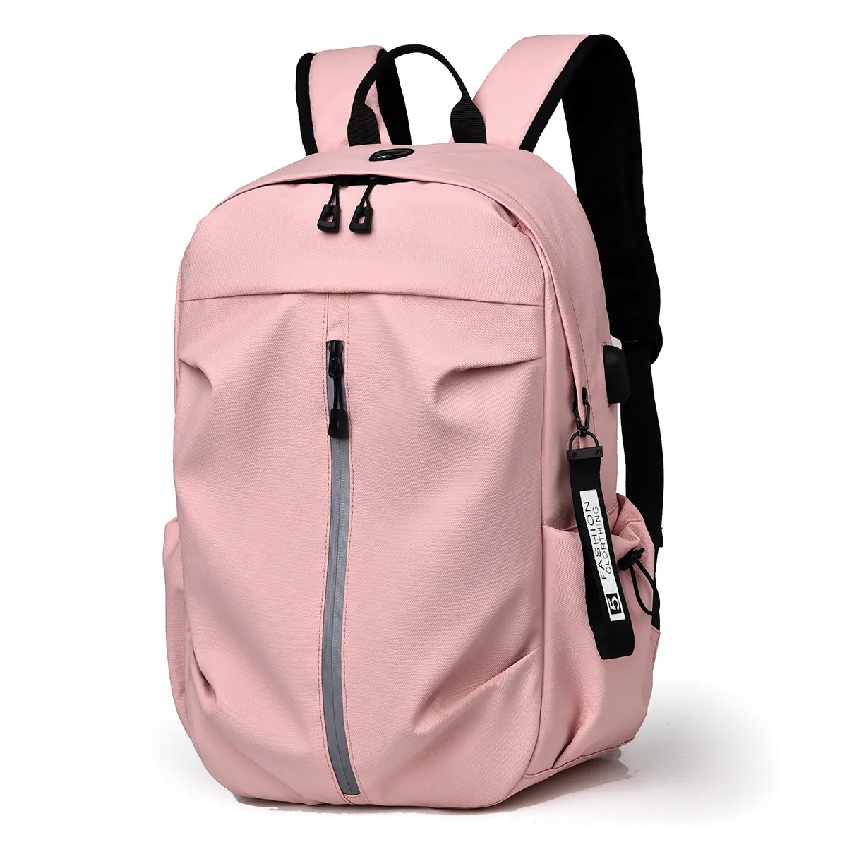 Backpack casual simple large capacity men waterproof splash backpack including USB shoulder