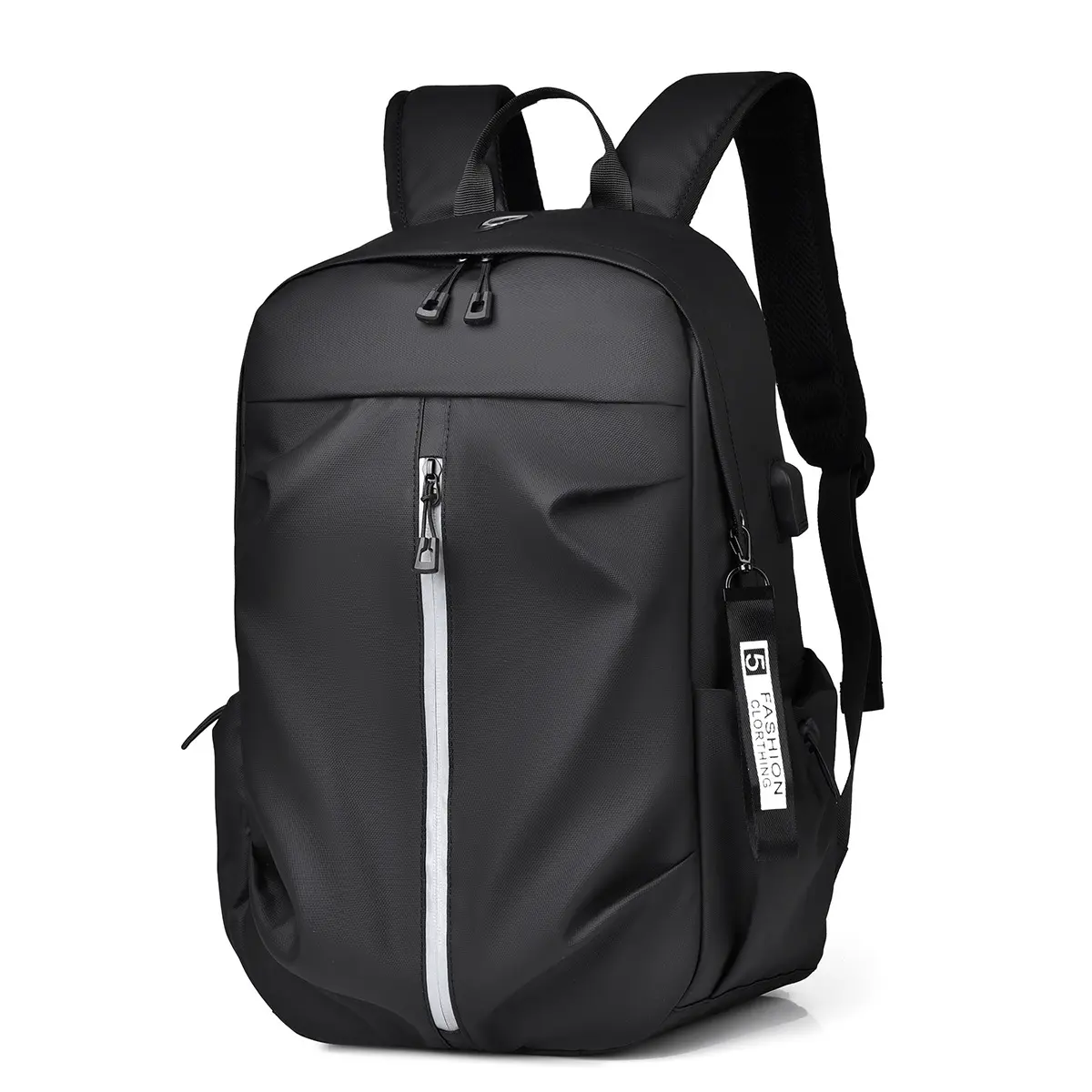 Backpack casual simple large capacity men waterproof splash backpack including USB shoulder