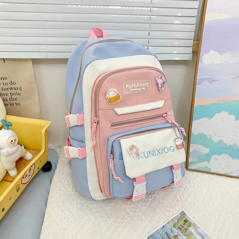 School bag female high value cute student backpack large capacity light backpack school bag school backpack