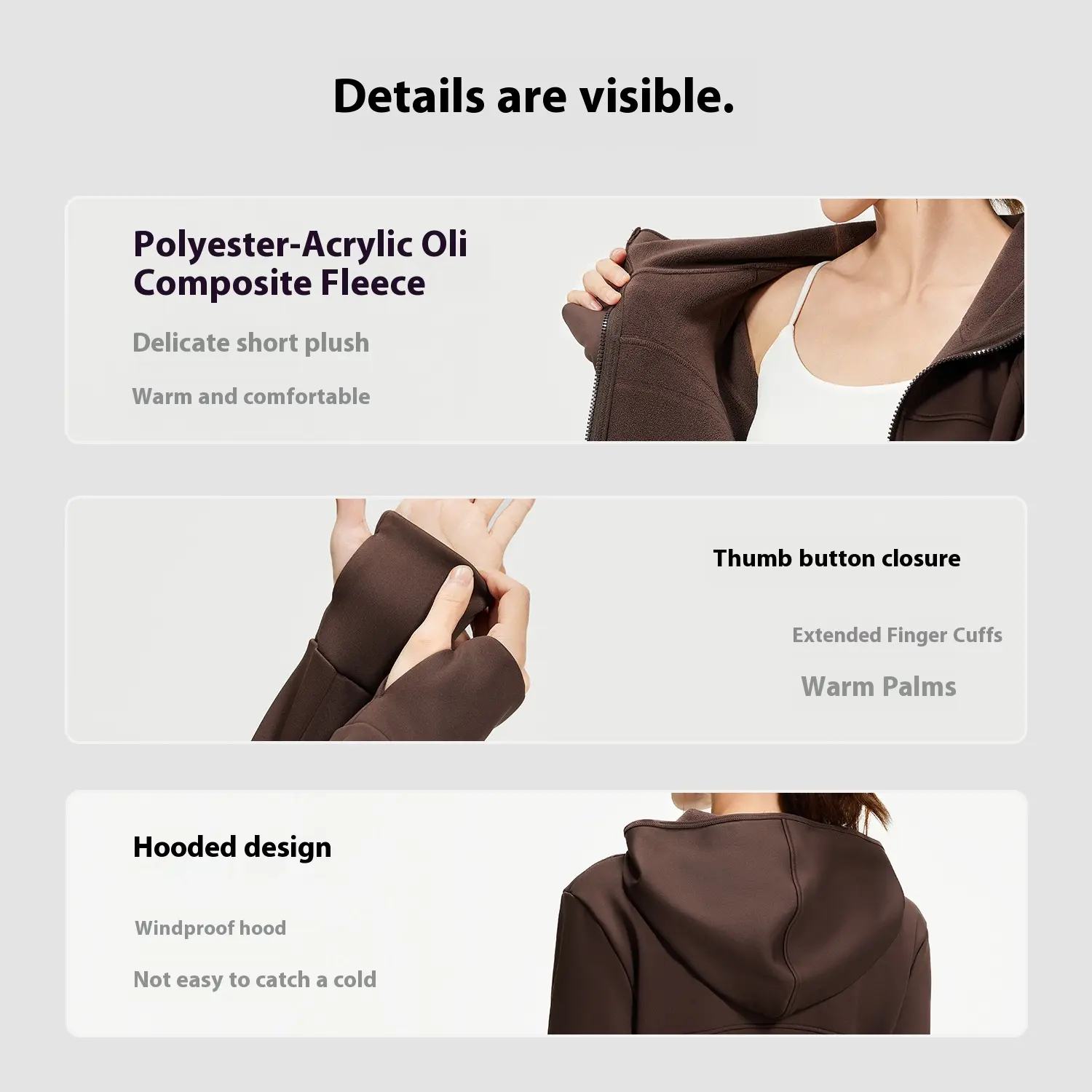 Autumn and winter fleece hooded jacket women's loose fleece thickened fashion pocket yoga jacket running jacket