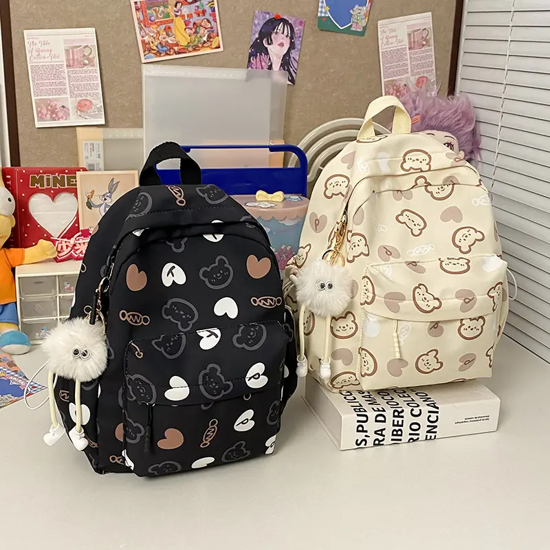 Cute bear schoolbag travel small backpack lightweight backpack women school backpack